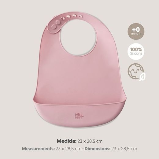 Babero Impermeable De Silicona Interbaby