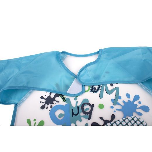 Babero Mangas Azul Interbaby