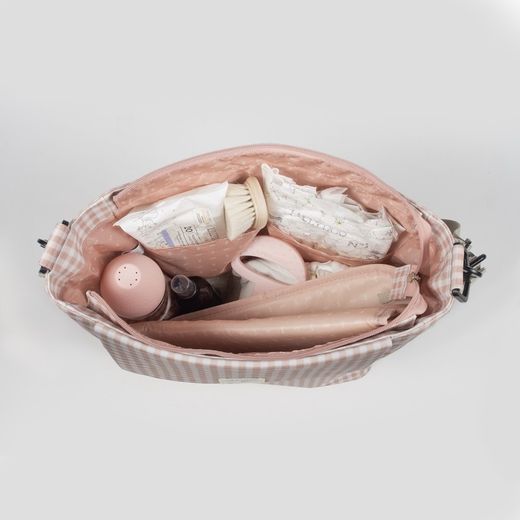 Bolsa Canastilla I Love Vichy Rosa