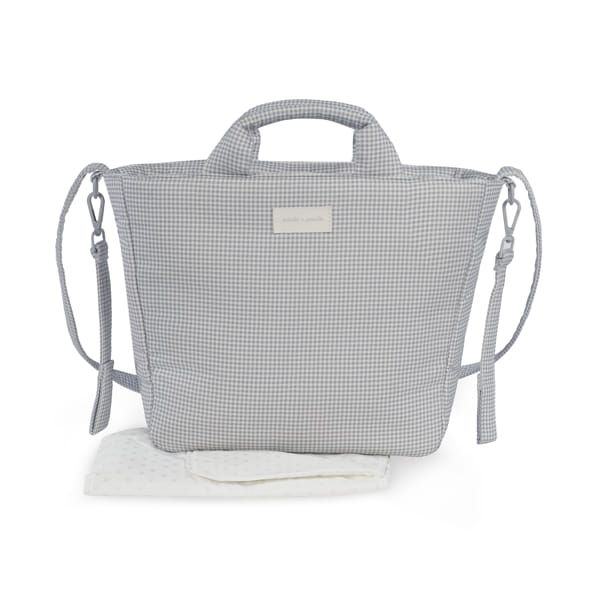 BOLSA CANASTILLA LITTLE BLOOM VICHY GRIS