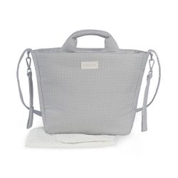 BOLSA CANASTILLA LITTLE BLOOM VICHY GRIS