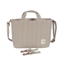 BOLSA CANASTILLA PRALINÉ RAYAS MOKA