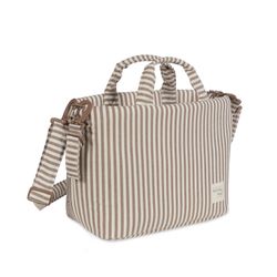 BOLSA CANASTILLA PRALINÉ RAYAS MOKA