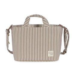 BOLSA CANASTILLA PRALINÉ RAYAS MOKA