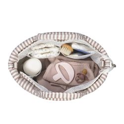BOLSA CANASTILLA PRALINÉ RAYAS MOKA