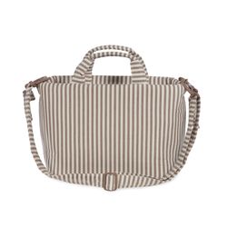 BOLSA CANASTILLA PRALINÉ RAYAS MOKA