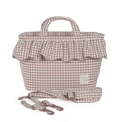 BOLSA CANASTILLA PRALINÉ VICHY MOKA