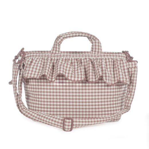BOLSA CANASTILLA PRALINÉ VICHY MOKA