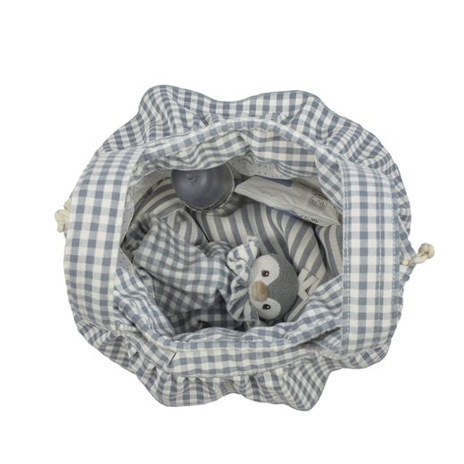 BOLSO BUCKET PRALINÉ VICHY MATCHA