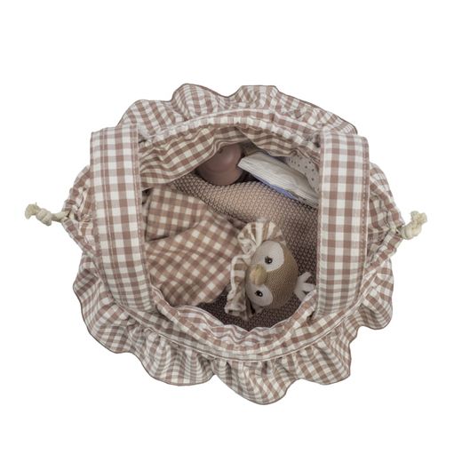 BOLSO BUCKET PRALINÉ VICHY MOKA