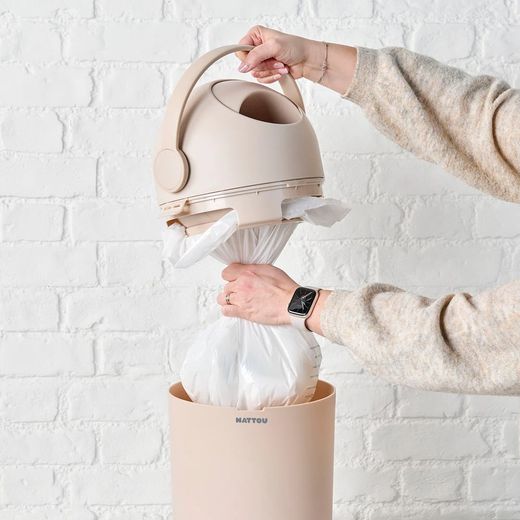 Contenedor Nappy Bin DROPY Beige