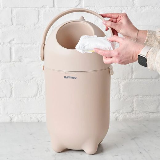 Contenedor Nappy Bin DROPY Beige
