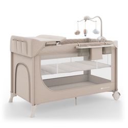 Cuna De Viaje LEODY UP Con Accesorios Beige
