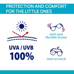 GAFAS DE SOL 0M+ LENTES ESPEJO BLANCAS 0M+