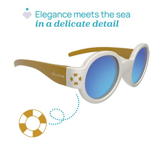 GAFAS DE SOL 0M+ LENTES ESPEJO BLANCAS 0M+