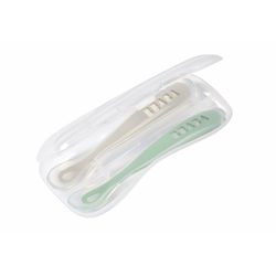 Juego de 2 Cucharas De Silicona Para Bebés + Estuche Velvet