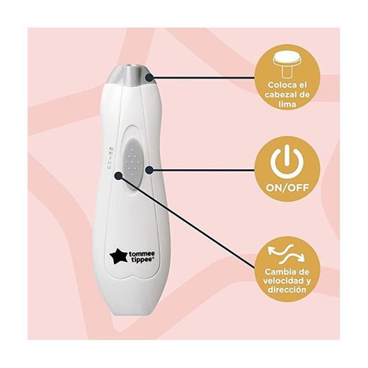 Lima De Uñas Eléctrica Para Bebé Tommee Tippee