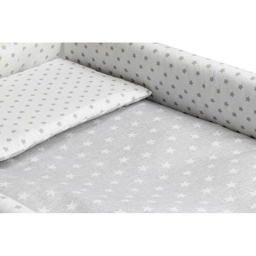 Minicuna Tijeras Plegable Star Gris Interbaby