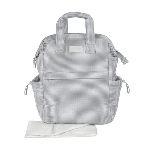 MOCHILA LITTLE BLOOM VICHY GRIS