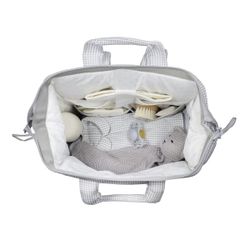 MOCHILA LITTLE BLOOM VICHY GRIS