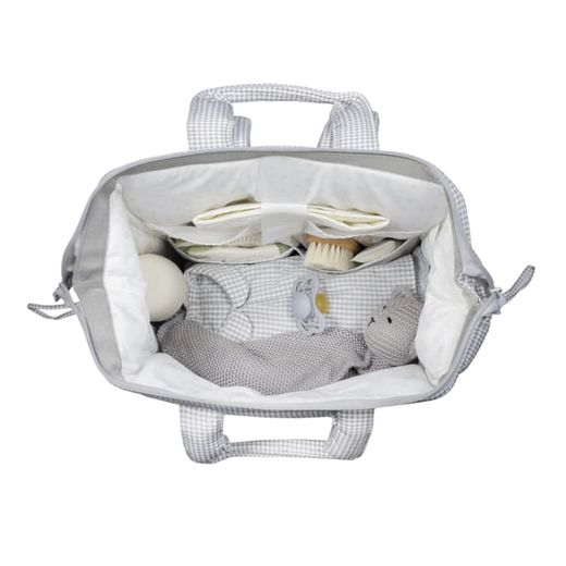 MOCHILA LITTLE BLOOM VICHY GRIS