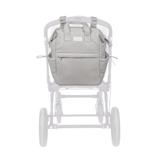 MOCHILA LITTLE BLOOM VICHY GRIS