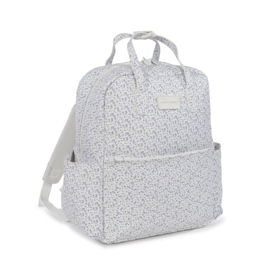 MOCHILA MAISON TENDER CONEJITOS PIEL AZUL