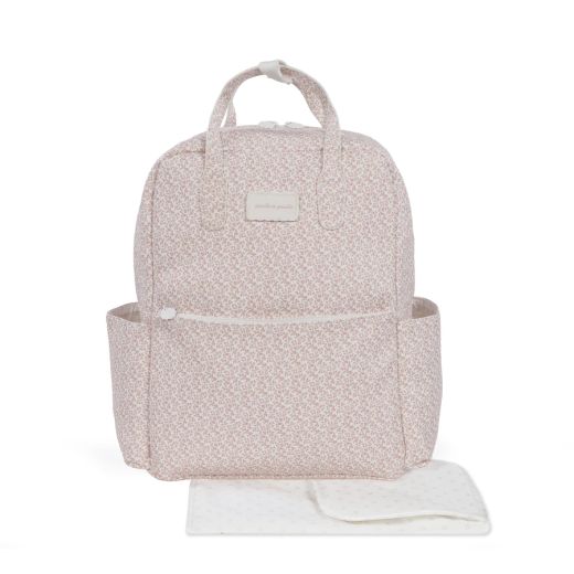 MOCHILA MAISON TENDER FLORES PIEL ROSA
