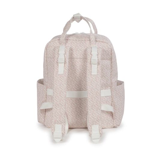 MOCHILA MAISON TENDER FLORES PIEL ROSA