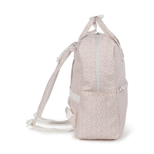 MOCHILA MAISON TENDER FLORES PIEL ROSA