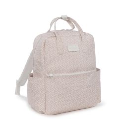 MOCHILA MAISON TENDER FLORES PIEL ROSA