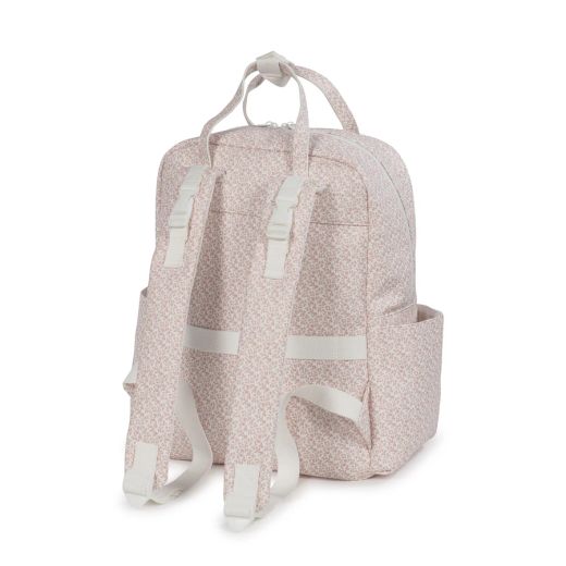 MOCHILA MAISON TENDER FLORES PIEL ROSA