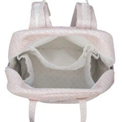 MOCHILA MAISON TENDER FLORES PIEL ROSA