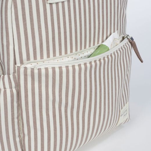 MOCHILA PRALINÉ RAYAS MOKA