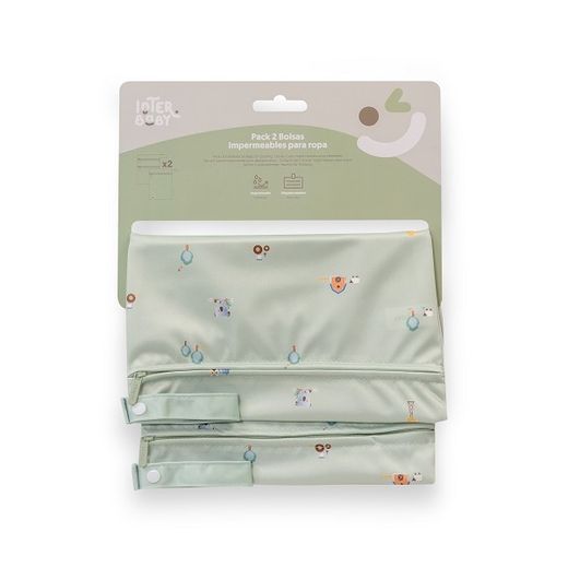 Pack 2 Bolsas Impermeables Para la Ropa Koala Verde