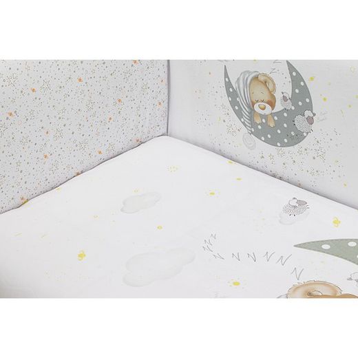 Set 2 Pcs Desenfundable F. Nordica Mod Bear Sleeping Gris 60x120