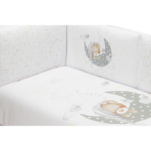 Set 2 Pcs Desenfundable F. Nordica Mod Bear Sleeping Gris 60x120