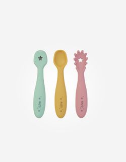Set De Cubiertos De Aprendizaje Silicona Alimentaria.