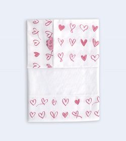 Set Sábanas Corazones 50x80 100% cotton Ti Tin